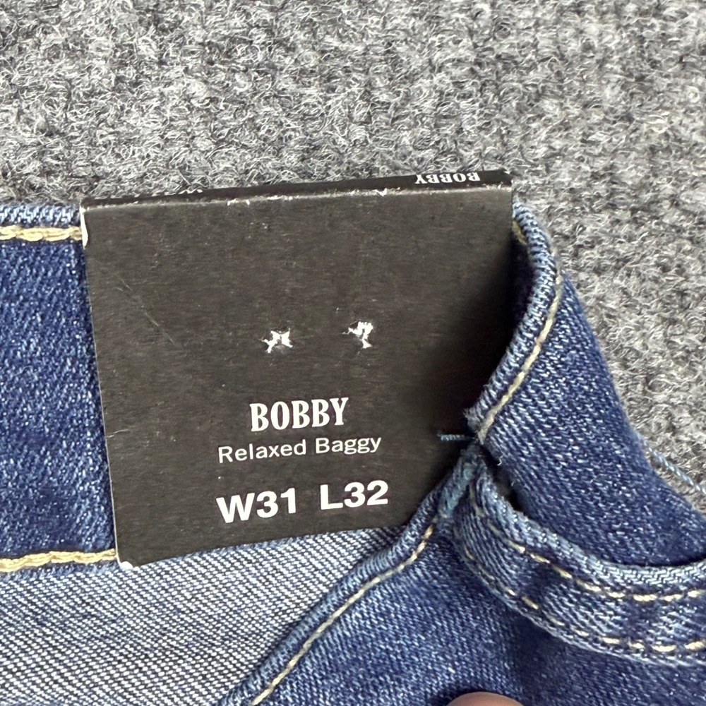 True Religion Bobby Relaxed Baggy Jeans Medium Blaze Wash TR Applique 31x32 NEW - Picture 5 of 8